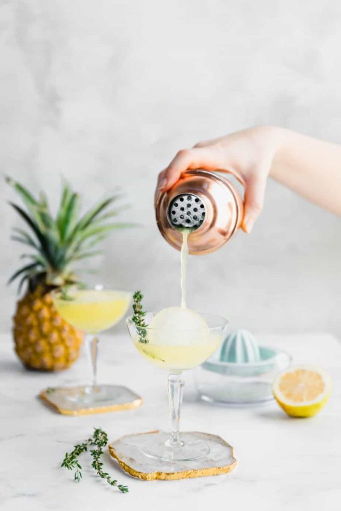 Napoleon Vodka and Pineapple tropical cocktail