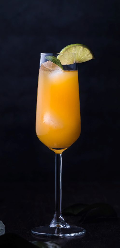 Apricot, Champagne and vodka